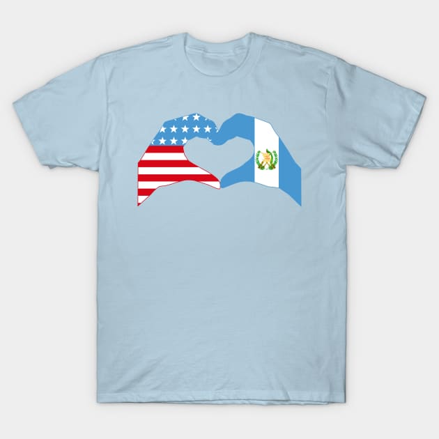 We Heart USA & Guatemala Patriot Flag Series T-Shirt by Village Values